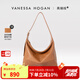 VANESSA HOGAN【張雅欽同款】VH女包欣冉hobo包頭層植鞣牛皮質感斜挎腋下單肩包 可可紅棕-中號+綠野仙蹤禮盒