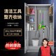 義旺不銹鋼清潔柜衛(wèi)生柜陽(yáng)臺(tái)雜物儲(chǔ)物柜戶(hù)外學(xué)校拖把收納柜保潔工具柜 雙門(mén)不銹鋼清潔柜201 常規(guī)款