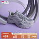 FILA 斐樂魚刺SOFIA老爹鞋女鞋厚底增高時尚休閑鞋復(fù)古反光運動鞋 南極灰/合金灰-AG 36