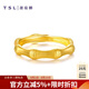 謝瑞麟（TSL） 黃金戒指婚嫁婚慶簡約竹節(jié)足金戒指指環(huán)送YQ941七夕禮物 約3.4克 工費約520元