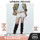 UR2025春季新款女裝時尚復(fù)古腰帶裝飾超短休閑短褲UWJ850027 淺灰 (偏短) 26