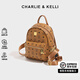 CHARLIE&KELLI CK品牌包包女款雙肩包女士2025年媽咪背包書包生日七夕實(shí)用禮物 棕色大號【代寫賀卡 品牌禮袋】
