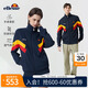 ELLESSE【范丞丞同款】小貝殼撞色拼接運動外套男新款女休閑夾克衣服 藏藍(lán)色 L