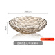 奈迅輕奢水果盤玻璃果盤創(chuàng)意現(xiàn)代家用客廳茶幾干果盤瓜子糖果零食盤子 【28cm果斗】茶色