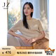 玖姿·安娜蔻優(yōu)雅復(fù)古夏日通勤小香風(fēng)短袖針織衫女2025夏季新款 杏色 S