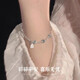 傾愛925銀手鏈女中式碎銀幾兩手飾翡翠轉(zhuǎn)運(yùn)珠銀首飾品七夕禮物送女友