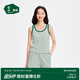 松山棉店小薄荷條紋女士帶杯背心短褲套裝簡(jiǎn)約透氣休閑睡衣兩件套綠條紋L