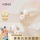 Vana珍珠耳釘女珍珠耳飾耳環(huán)氣質(zhì)七夕情人節(jié)禮物送女朋友老婆 花語新田耳釘【精美禮盒】