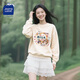 JEANSWEST CLUB真維斯圓領(lǐng)衛衣女士寬松潮流時(shí)尚長(cháng)袖女款運動(dòng)休閑無(wú)帽打底衫女