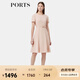 PORTS寶姿女裝春夏新品溫柔風(fēng)氣質(zhì)短袖圓領(lǐng)中長(zhǎng)三醋酸連衣裙 粉色 M (6)