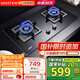 華帝（VATTI）國(guó)家補(bǔ)貼20% 灶具 燃?xì)庠?爆炒大火力 臺(tái)式嵌入式兩用 煤氣灶雙灶具 精控猛火灶i10055B/i10059B i10055B天然氣