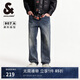 杰克·瓊斯（JACK&JONES）復(fù)古水洗貓須長(zhǎng)褲男士百搭潮流時(shí)尚酷帥寬松牛仔褲男裝