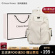 CRTNZO KROEZ輕奢雙肩包女2025新款大容量背包高中大學(xué)生書包休閑旅行電腦包 米白色-CK背包送女友女生學(xué)生禮物小眾百搭高顏值