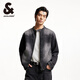 杰克·瓊斯（JACK&JONES）春秋外套男士休閑夾克合集 225157005深灰牛仔 M 175
