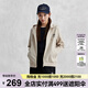 卡帕（Kappa）背靠背復古開身帽衫2025新款女款運動衛(wèi)衣休閑長袖外套K0E42MK01