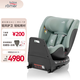 寶得適（BRITAX）寶寶兒童安全座椅0-7歲isize認(rèn)證正反360°旋轉(zhuǎn)成長騎士air松石綠