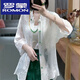 羅蒙（ROMON）新國潮風(fēng)配旗袍襯衫女防曬衫中式盤(pán)扣外套上衣寬松休閑百搭外搭 白色【關(guān)注店鋪優(yōu)先發(fā)貨】 XL