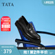 他她（TATA）厚底德比休閑皮鞋男士一腳蹬懶人鞋樂福鞋職場通勤NEH01D 黑色 42