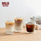 無印良品（MUJI）耐熱玻璃 雙層馬克杯 水杯杯子 家用 MD2LMC4S 透明 260ml