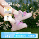 OETZI丑萌鞋女厚底果凍鞋低幫鞋春夏季帆布鞋 ins小眾設(shè)計(jì)款 粉紫色T23340105 39