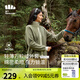 蕉下（beneunder）搖粒絨外套女士秋冬新款時(shí)尚休閑保暖抓絨外套萬(wàn)粒絨女裝 【輕量暖】深竹綠 XL