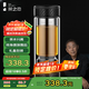 茶之戀茶水分離茶杯鈦杯雙層玻璃茶杯個人專用泡茶高端男女士辦公室水杯 碳纖維黑360ml