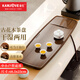 金灶（KAMJOVE）茶盤(pán)托盤(pán)家用現代簡(jiǎn)約小型直排實(shí)木功夫茶具套裝托盤(pán)木茶托茶臺 方舟茶盤(pán)+茶具+茶桶