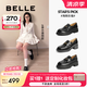 百麗（Belle）張凌赫推薦海鷗樂福2.0版25秋新女商場款英倫皮鞋B5J1DCA5預(yù)售 【劉雯同款】黑色（4CM跟高） 2.0 37 (235mm)