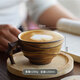 膳魔師（THERMOS）象有秘密復(fù)古竹節(jié)咖啡杯陶瓷馬克杯創(chuàng)意精致茶杯日式小眾杯子 咖色 I 200ml 單杯不含托盤(pán)