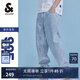 杰克·瓊斯（JACK&JONES）25年男裝夏季潮流寬松直筒錐腿涼感潮牌牛仔褲休閑褲子九分男褲 E40淺牛仔藍(lán) 905錐形 31 175 W31