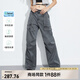 ONLY春夏時尚百搭寬松彈力直筒褲休閑褲女|124414027 E40 寒冬灰色 常規(guī) L (170) 72A