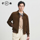 雪豹專(zhuān)柜同款新品25秋冬頭層綿羊皮通勤商務(wù)真皮皮衣男反絨翻領(lǐng)皮夾克 深棕色 常規 XL / 50(175/96A)