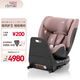 寶得適（BRITAX）寶寶兒童安全座椅0-7歲isize認(rèn)證正反360°旋轉(zhuǎn)成長騎士air薄霧粉