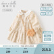 戴維貝拉（DAVE＆BELLA）女童連衣裙2025新款童裝女寶寶衣服兒童公主裙女孩碎花裙秋裝童裙 花朵印花【現貨】 110 cm（建議身高100-110cm）