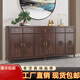 新中式餐邊柜實(shí)木客廳儲物柜家用餐廳柜門(mén)廳玄關(guān)柜烏金木備餐定制 新中式餐邊柜烏金木 2200*450*900