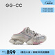GG-CC【林允同款】未來電音夏季潮流綁帶珠片老爹拖鞋女休閑鞋G25S5901 粉色 36