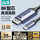山澤Type-C轉(zhuǎn)DP1.4線雷電4/5轉(zhuǎn)接頭USB-C轉(zhuǎn)換器8K60/4K/240投屏蘋果16筆記本電腦手機(jī)外接顯示器 TYD10