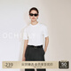 歐時(shí)力OCHIRLY 100%新疆長(cháng)絨棉短袖t恤女寬松時(shí)尚夏季新品 白色 S