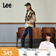 Lee【張凌赫代言】春夏413標準高腰小直腳深藍色女牛仔褲休閑潮流 深藍色 26