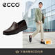 愛步（ECCO）豆豆鞋男 樂福鞋一腳蹬皮鞋牛皮男鞋 S輕巧莫克540514 可可棕54051401482 42
