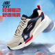 斯凱奇（Skechers）男鞋夏透氣網(wǎng)面跑步鞋男士緩震軟彈輕便休閑運動(dòng)鞋 NTMT多彩 39.5