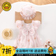 G.DUCKKIDS小黃鴨童裝嬰兒包屁衣服夏季周歲禮服女寶寶滿月百天公主哈衣薄款 粉色包屁裙 90cm 建議身高80- 1-2周歲