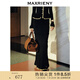 MAXRIENY優(yōu)雅復(fù)古感花邊半身裙法式浪漫氣質(zhì)高腰魚尾長(zhǎng)裙 黑色 M