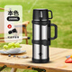 明霞保溫壺大容量便攜不銹鋼保溫杯暖瓶家用旅行車(chē)載水壺戶(hù)外熱水杯子