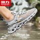 回力男鞋夏季2025新款休閑運(yùn)動(dòng)透氣網(wǎng)鞋戶外涉水沙灘涼鞋 灰色  40 