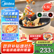 美的（Midea）電炒鍋 電熱鍋 電蒸鍋 電煮鍋 電火鍋 家用多功能鍋5.5L煎炒一體 烤肉電熱鍋 HCG3214 配蒸籠木鏟