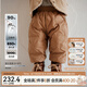 OAK FAMILY新品冬季寶寶白鵝絨束腳羽絨褲男女孩長款褲子加厚保暖 卡其 100 cm