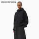 亞歷山大·王alexanderwang男女同款加厚長(cháng)袖連帽衫衛衣曠野美拉德 情侶同款 黑色 M