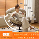 假日童年（JIARITONGNIAN）復古單人沙發(fā)椅客廳陽(yáng)臺旋轉單椅設計師懶人沙發(fā)民宿靠背椅休閑椅 蛋殼旋轉椅【米白】 (若需其他顏
