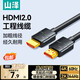 山澤（SAMZHE） HDMI線(xiàn)2.0版 4k高清線(xiàn)3d電腦電視顯示器機頂盒ps4投影儀連接線(xiàn) 4K家裝工程款 0.5米